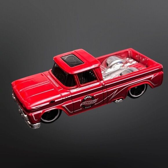 2015 Mattel Hot Wheels Red Custom 62’ Chevy Hot Rod Low Rider Pickup Truck - Picture 1 of 6